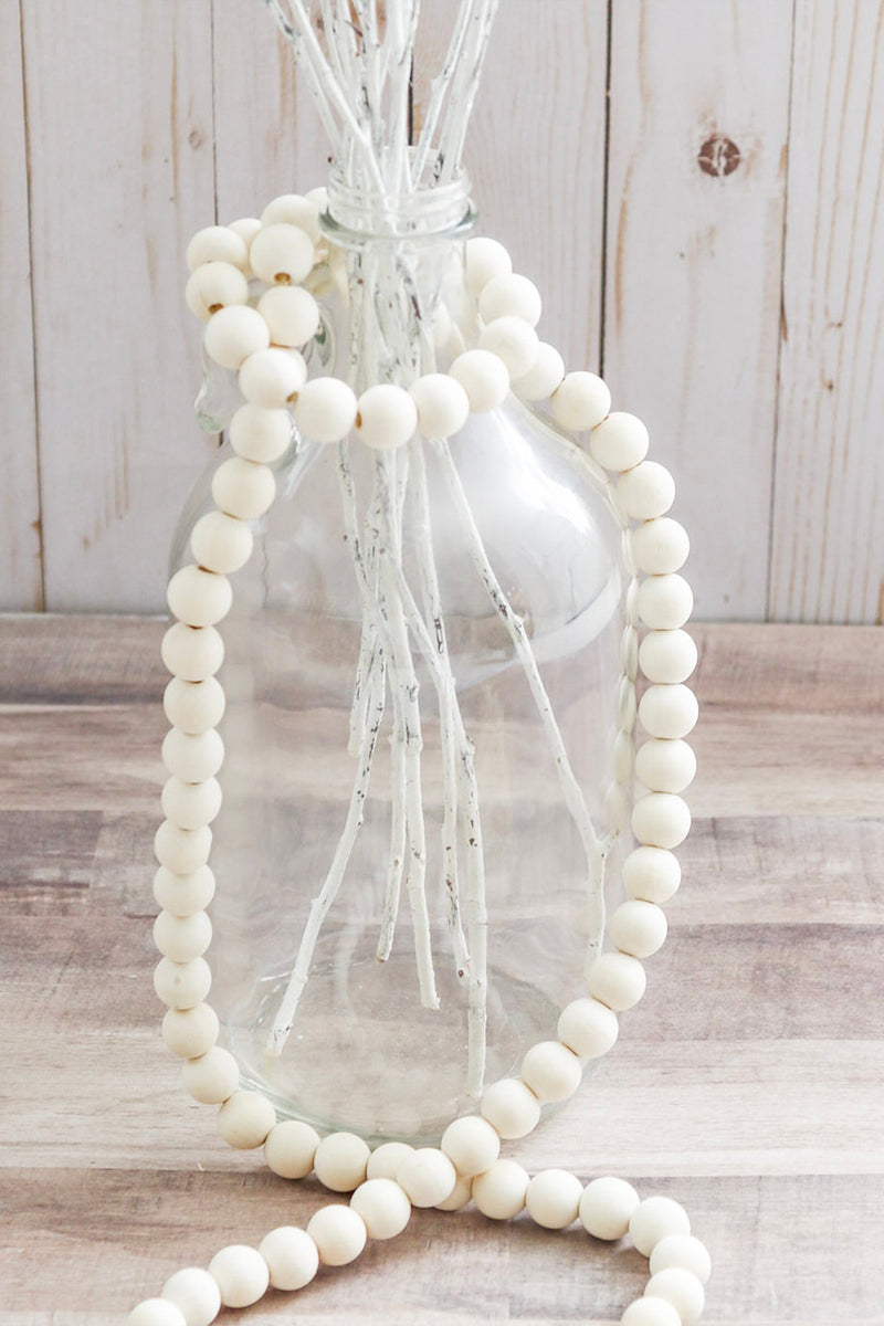Wood Beads with Tassel